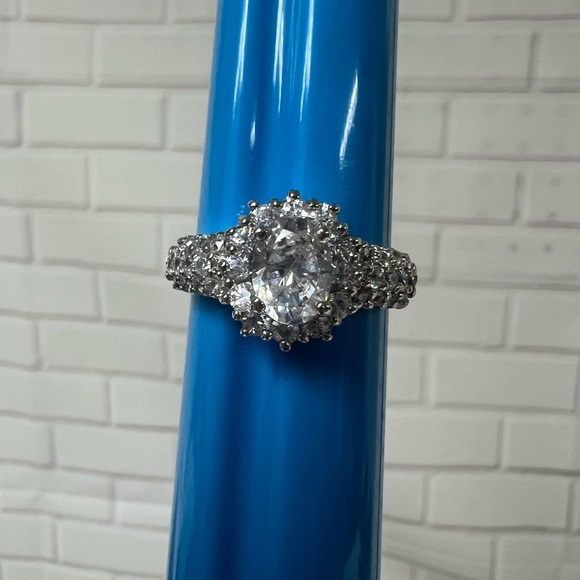 Sterling Silver Ring With Clean Stone .925 Signed NC Women Size 10 Oval - Picture 5 of 16